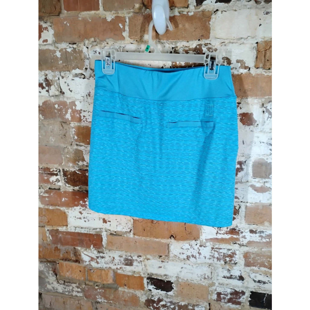 Kate Lord Active Skort Womens Sz S Teal Stretch Pockets Fitness Workout Gym